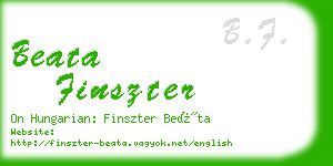 beata finszter business card